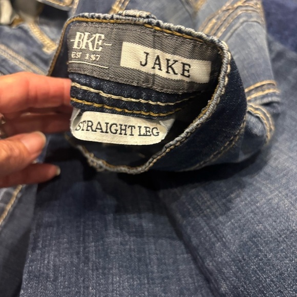 BKE Jake Straight Legs Men’s 33L Blue Denim Jeans - Picture 4 of 10